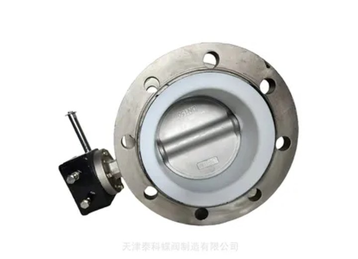 D341F-16P Stainless Steel PTFE Lined Flanged Butterfly Valve