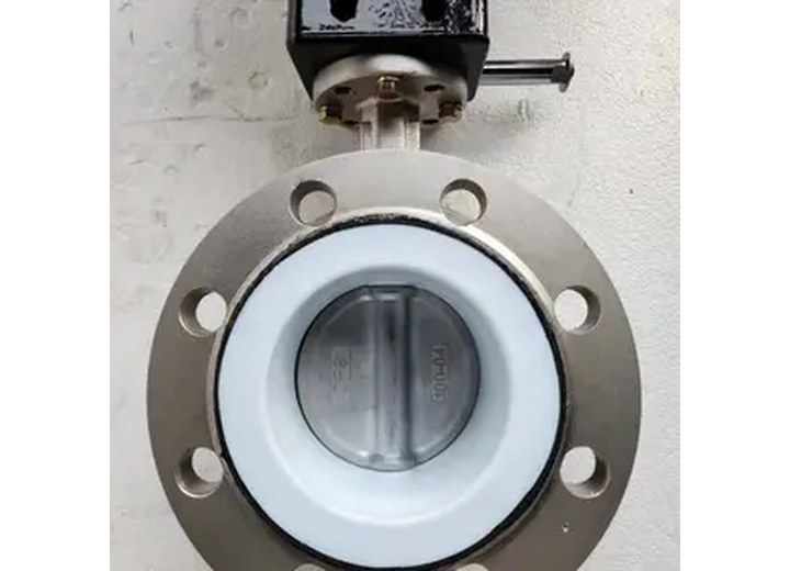 D341F-16P Stainless Steel PTFE Lined Flanged Butterfly Valve